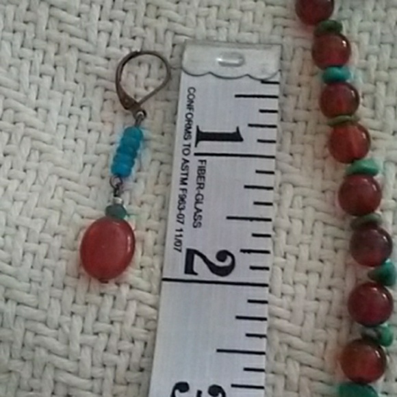 Stone with Turqoise Necklace Set - Picture 7 of 7